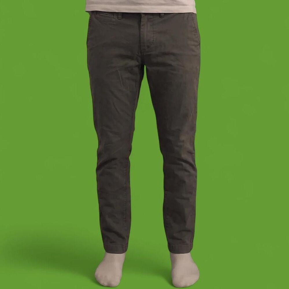 American-eagle Men's Grey and Green Trousers
